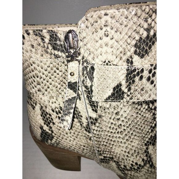 Sam Edelman Snakeskin Print Booties 8M - Picture 3 of 6